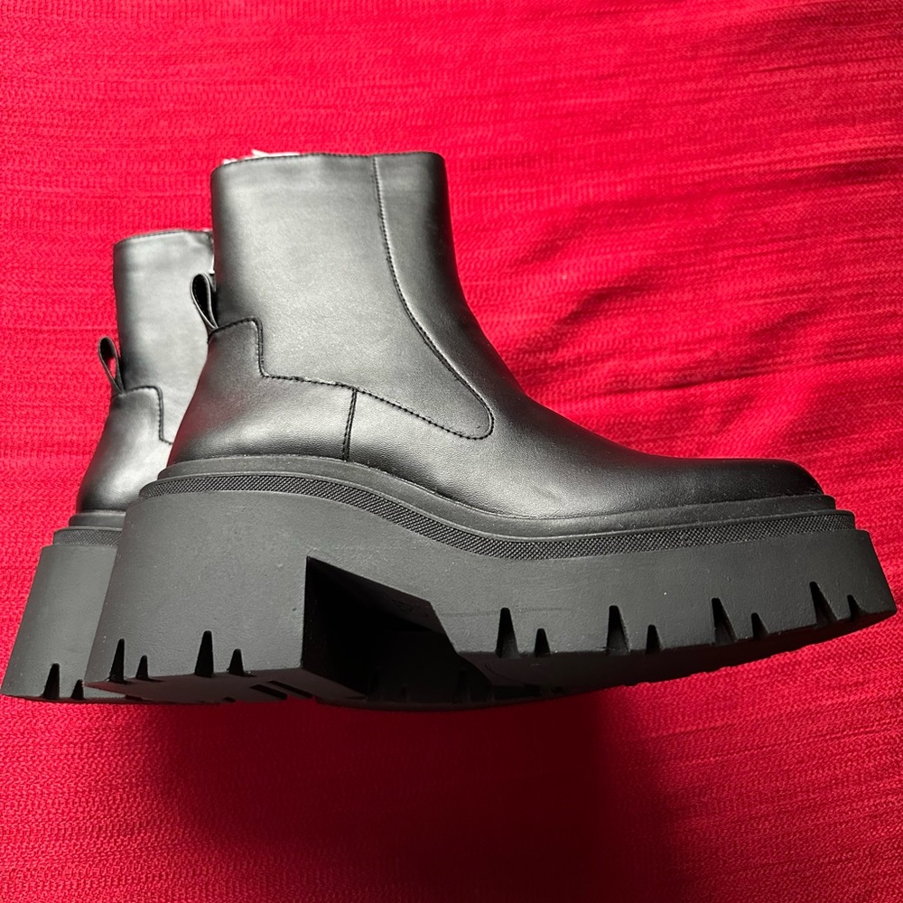 Zara Black Platform Ankle Boots